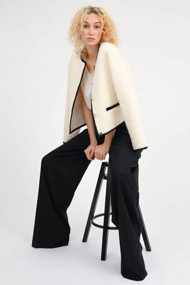 Jacke LOGAN in Ivory/Schwarz