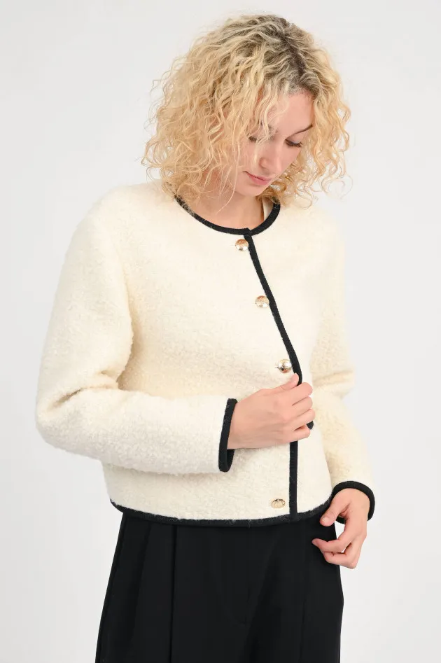 Jacke LOGAN in Ivory/Schwarz