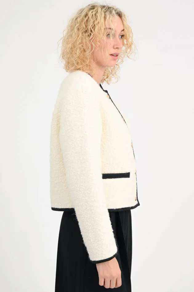 Jacke LOGAN in Ivory/Schwarz