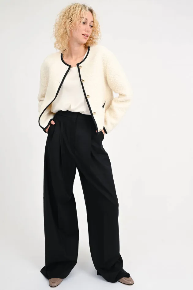 Jacke LOGAN in Ivory/Schwarz