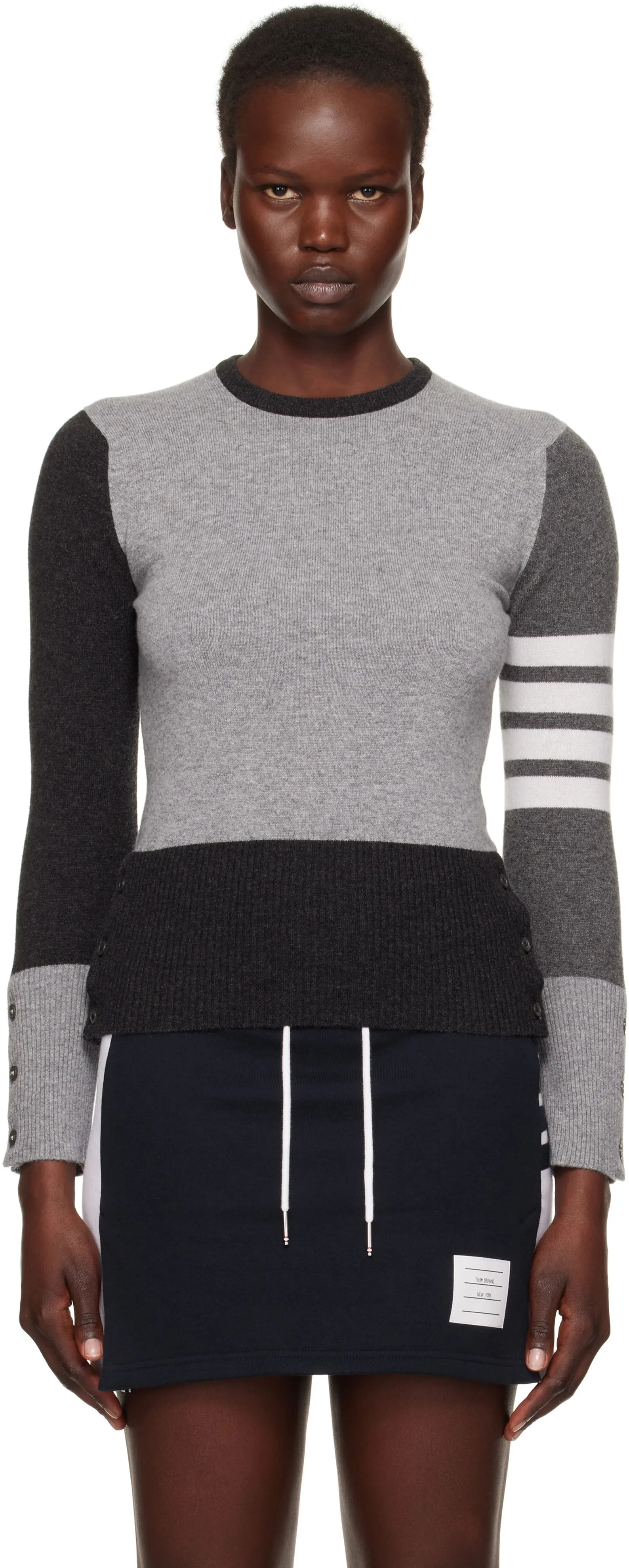 Pullover Thom Browne Colorblock Crew Neck Sweater FKA001F-00011