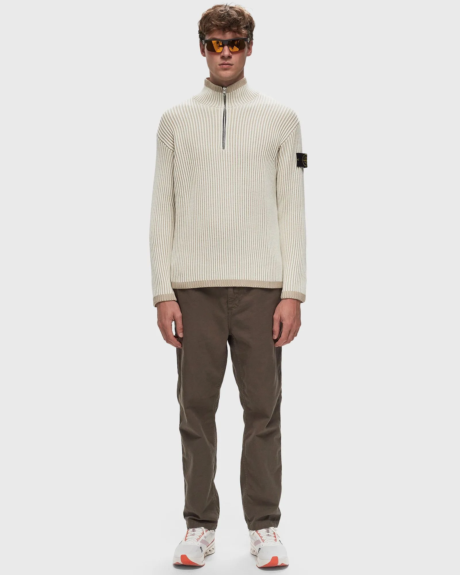 Sweatshirt Stone Island VANISÉ FULL RIB RWS WOOL HALF ZIP SWEATER 8115516C1.V0099